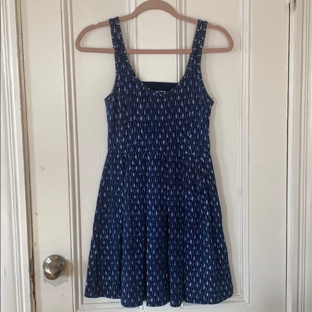 Blue skater dress